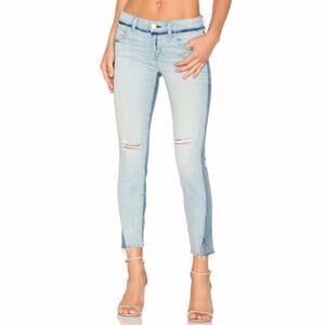 AMO Women's The Twist Two Tone Skinny Jeans - Rinse & Shine Wash - 27